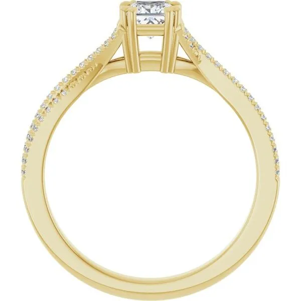 Double Claw-Prong Solitaire Criss-Cross Engagement Ring Image 2 J. Thomas Jewelers Rochester Hills, MI