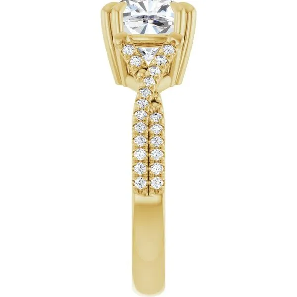 Double Claw-Prong Solitaire Criss-Cross Engagement Ring Image 4 Raleigh Diamond Fine Jewelry Raleigh, NC