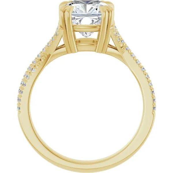 Double Claw-Prong Solitaire Criss-Cross Engagement Ring Image 2 JF Jones Jewelers Rochester, NY