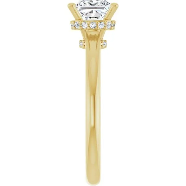 Hidden Halo-Style Engagement Ring Image 4 Hudson Valley Goldsmith New Paltz, NY