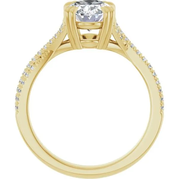 Double Claw-Prong Solitaire Criss-Cross Engagement Ring Image 2 Don's Jewelry & Design Washington, IA