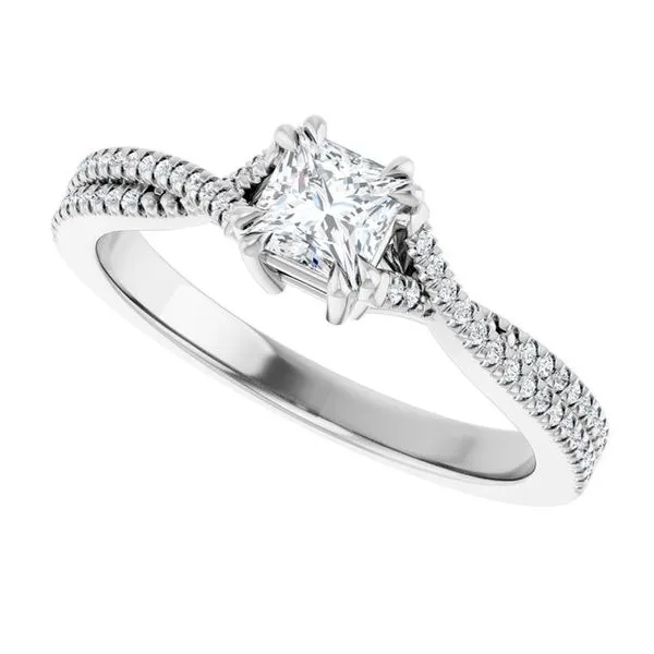 Double Claw-Prong Solitaire Criss-Cross Engagement Ring Image 5 Eskews Fine Jewelers Lee's Summit, MO