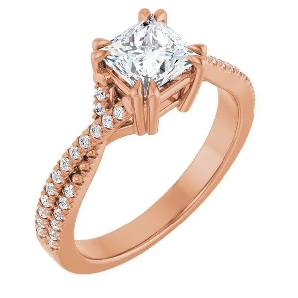 Double Claw-Prong Solitaire Criss-Cross Engagement Ring Jimmy Smith Jewelers Decatur, AL