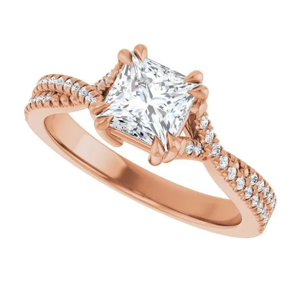 Double Claw-Prong Solitaire Criss-Cross Engagement Ring Image 5 Shipley's Fine Jewelry Hampstead, MD