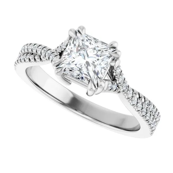 Double Claw-Prong Solitaire Criss-Cross Engagement Ring Image 5 Natale Jewelers Sewell, NJ