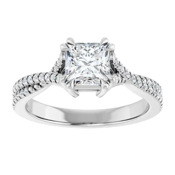 Double Claw-Prong Solitaire Criss-Cross Engagement Ring Image 3 J. Thomas Jewelers Rochester Hills, MI