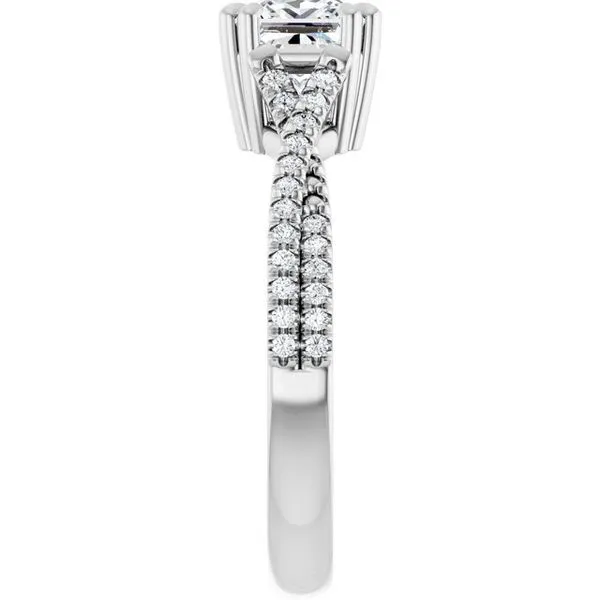 Double Claw-Prong Solitaire Criss-Cross Engagement Ring Image 4 Raleigh Diamond Fine Jewelry Raleigh, NC
