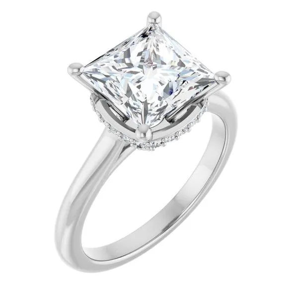 Hidden Halo-Style Engagement Ring Hudson Valley Goldsmith New Paltz, NY