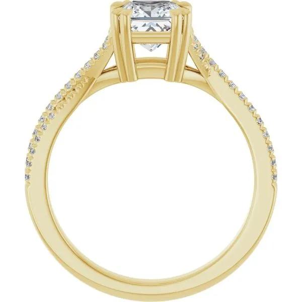Double Claw-Prong Solitaire Criss-Cross Engagement Ring Image 2 Futer Bros Jewelers York, PA