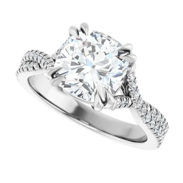 Double Claw-Prong Solitaire Criss-Cross Engagement Ring Image 5 Shipley's Fine Jewelry Hampstead, MD