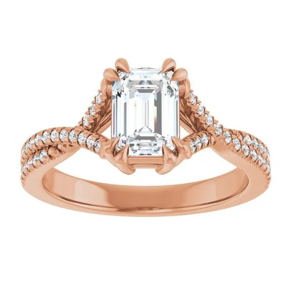 Double Claw-Prong Solitaire Criss-Cross Engagement Ring Image 3 Arezzo Jewelers Elmwood Park, IL