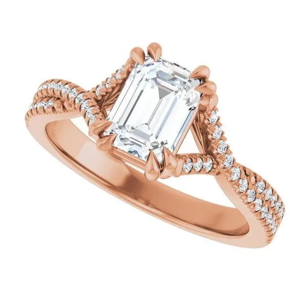 Double Claw-Prong Solitaire Criss-Cross Engagement Ring Image 5 Arezzo Jewelers Elmwood Park, IL