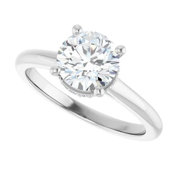 Hidden Halo-Style Engagement Ring Image 5 Hudson Valley Goldsmith New Paltz, NY