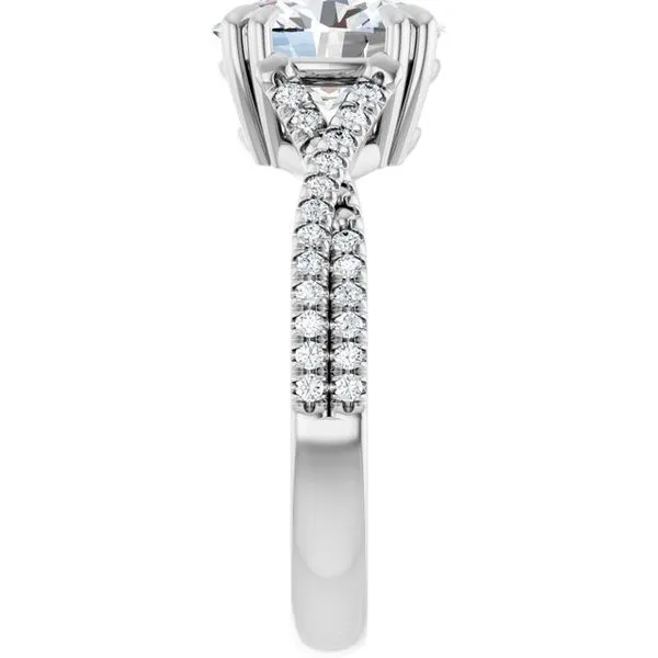 Double Claw-Prong Solitaire Criss-Cross Engagement Ring Image 4 Jimmy Smith Jewelers Decatur, AL