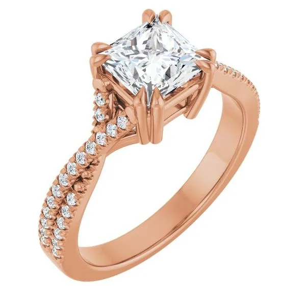 Double Claw-Prong Solitaire Criss-Cross Engagement Ring Futer Bros Jewelers York, PA