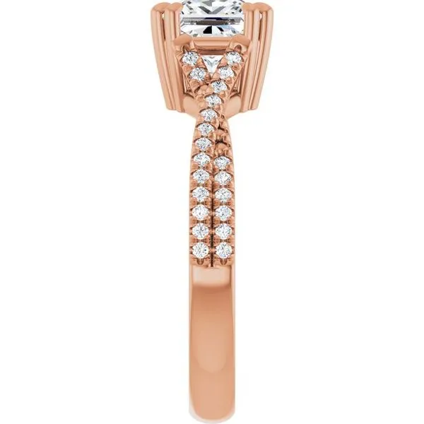 Double Claw-Prong Solitaire Criss-Cross Engagement Ring Image 4 Don's Jewelry & Design Washington, IA