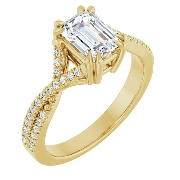 Double Claw-Prong Solitaire Criss-Cross Engagement Ring J. Thomas Jewelers Rochester Hills, MI