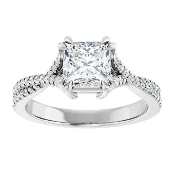 Double Claw-Prong Solitaire Criss-Cross Engagement Ring Image 3 Ocean View Jewelers Millville, DE
