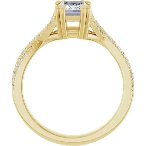 Double Claw-Prong Solitaire Criss-Cross Engagement Ring Image 2 Don's Jewelry & Design Washington, IA