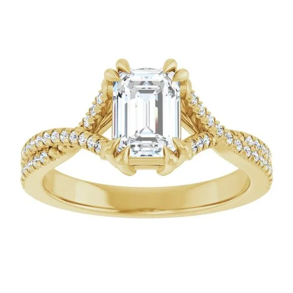 Double Claw-Prong Solitaire Criss-Cross Engagement Ring Image 3 Futer Bros Jewelers York, PA