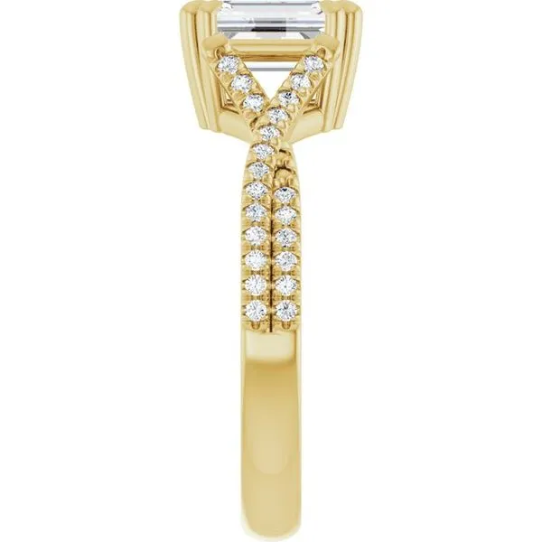 Double Claw-Prong Solitaire Criss-Cross Engagement Ring Image 4 Raleigh Diamond Fine Jewelry Raleigh, NC