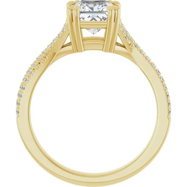 Double Claw-Prong Solitaire Criss-Cross Engagement Ring Image 2 Hudson Valley Goldsmith New Paltz, NY