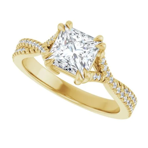 Double Claw-Prong Solitaire Criss-Cross Engagement Ring Image 5 Hudson Valley Goldsmith New Paltz, NY