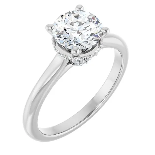 Hidden Halo-Style Engagement Ring J. West Jewelers Round Rock, TX