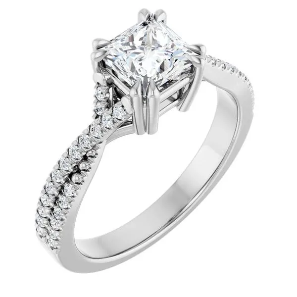 Double Claw-Prong Solitaire Criss-Cross Engagement Ring Hudson Valley Goldsmith New Paltz, NY