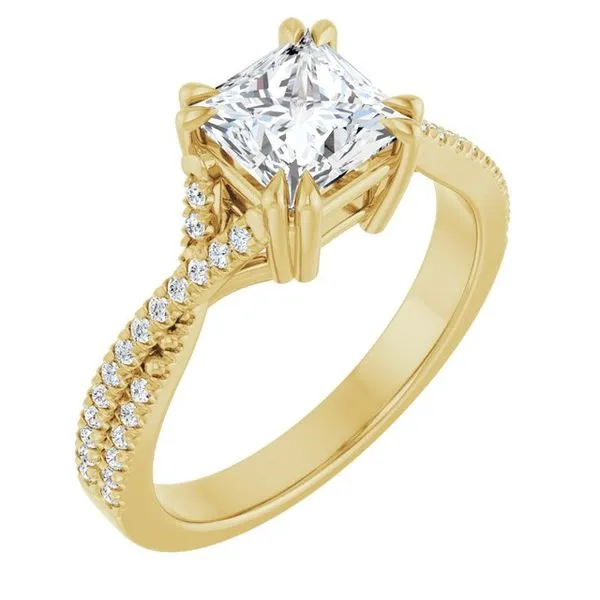 Double Claw-Prong Solitaire Criss-Cross Engagement Ring Hudson Valley Goldsmith New Paltz, NY