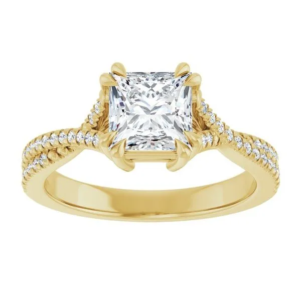 Double Claw-Prong Solitaire Criss-Cross Engagement Ring Image 3 J. Thomas Jewelers Rochester Hills, MI