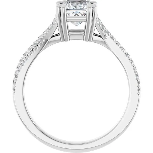 Double Claw-Prong Solitaire Criss-Cross Engagement Ring Image 2 Vulcan's Forge LLC KANSAS CITY, MO