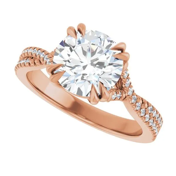 Double Claw-Prong Solitaire Criss-Cross Engagement Ring Image 5 Don's Jewelry & Design Washington, IA