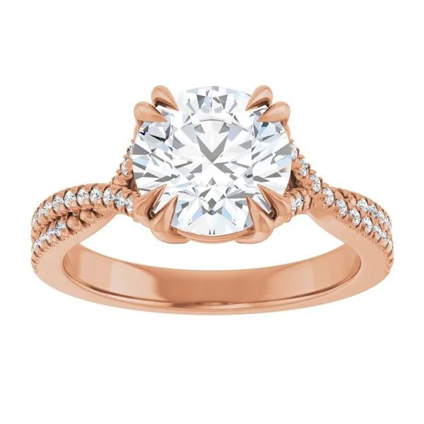 Double Claw-Prong Solitaire Criss-Cross Engagement Ring Image 3 Morin Jewelers Southbridge, MA