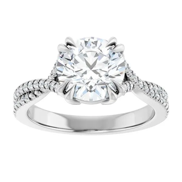 Double Claw-Prong Solitaire Criss-Cross Engagement Ring Image 3 Mark Jewellers La Crosse, WI