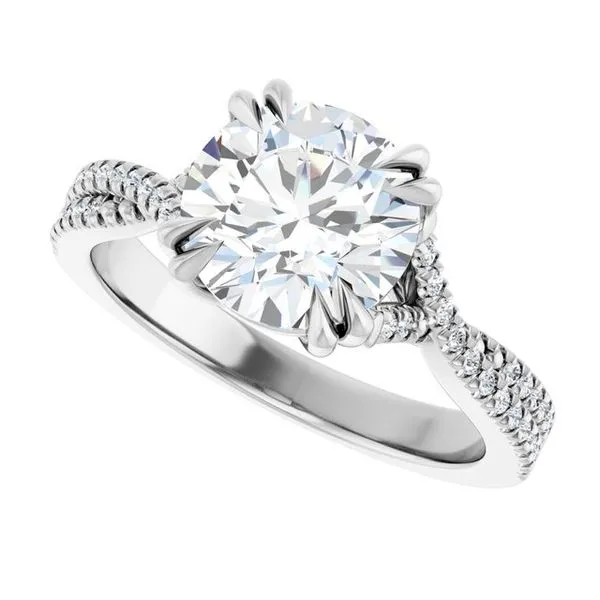 Double Claw-Prong Solitaire Criss-Cross Engagement Ring Image 5 Mark Jewellers La Crosse, WI