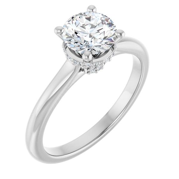 Hidden Halo-Style Engagement Ring