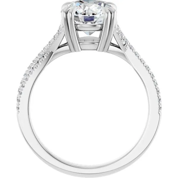 Double Claw-Prong Solitaire Criss-Cross Engagement Ring Image 2 Futer Bros Jewelers York, PA