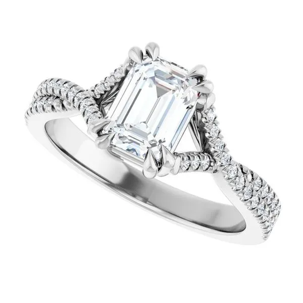 Double Claw-Prong Solitaire Criss-Cross Engagement Ring Image 5 Clater Jewelers Louisville, KY