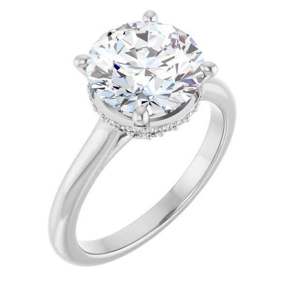 Hidden Halo-Style Engagement Ring