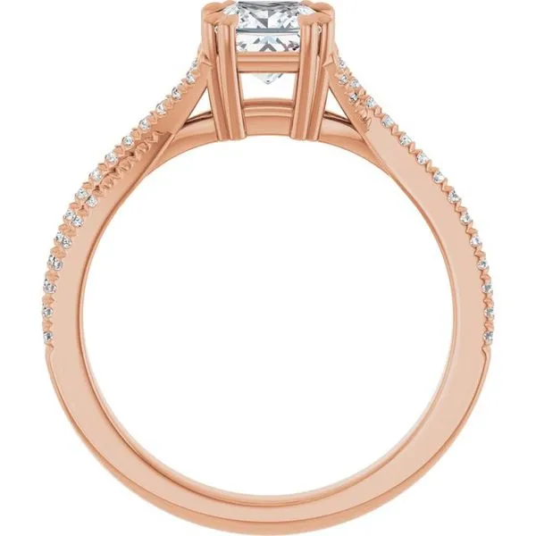 Double Claw-Prong Solitaire Criss-Cross Engagement Ring Image 2 Arezzo Jewelers Elmwood Park, IL