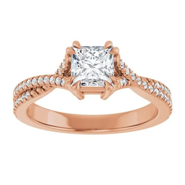 Double Claw-Prong Solitaire Criss-Cross Engagement Ring Image 3 Morin Jewelers Southbridge, MA