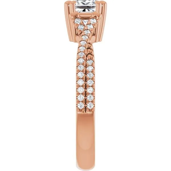 Double Claw-Prong Solitaire Criss-Cross Engagement Ring Image 4 Don's Jewelry & Design Washington, IA