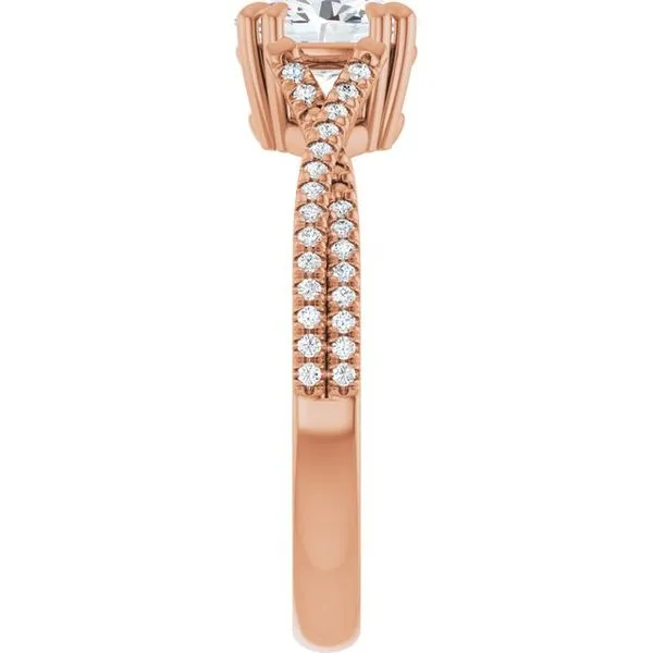 Double Claw-Prong Solitaire Criss-Cross Engagement Ring Image 4 Jimmy Smith Jewelers Decatur, AL