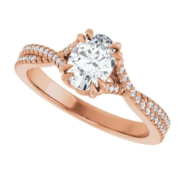 Double Claw-Prong Solitaire Criss-Cross Engagement Ring Image 5 Stuart Benjamin & Co. Jewelry Designs San Diego, CA