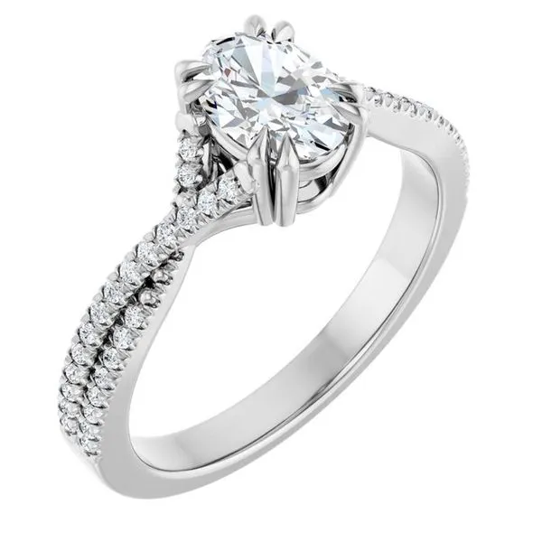 Double Claw-Prong Solitaire Criss-Cross Engagement Ring Stuart Benjamin & Co. Jewelry Designs San Diego, CA