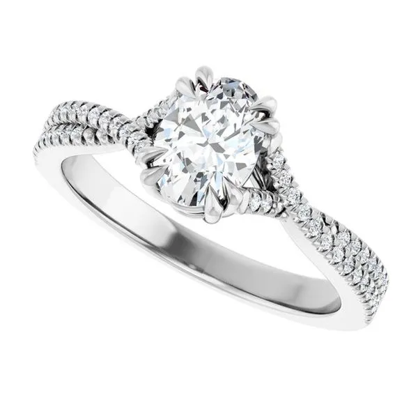 Double Claw-Prong Solitaire Criss-Cross Engagement Ring Image 5 Shipley's Fine Jewelry Hampstead, MD