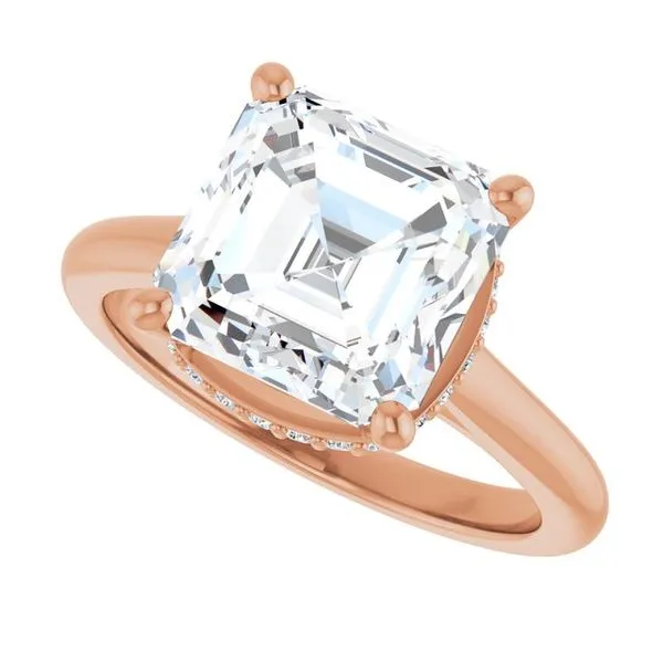 Hidden Halo-Style Engagement Ring Image 5 Hudson Valley Goldsmith New Paltz, NY