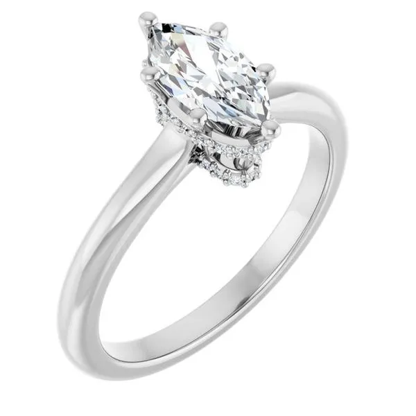 Hidden Halo-Style Engagement Ring Ocean View Jewelers Millville, DE