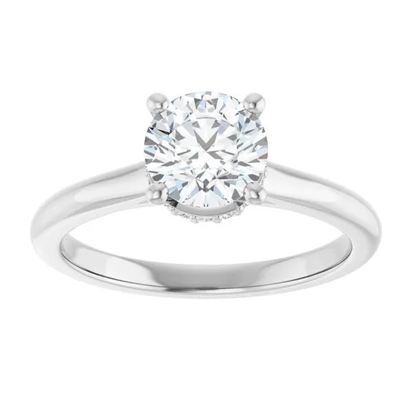 Hidden Halo-Style Engagement Ring Image 3 Raleigh Diamond Fine Jewelry Raleigh, NC